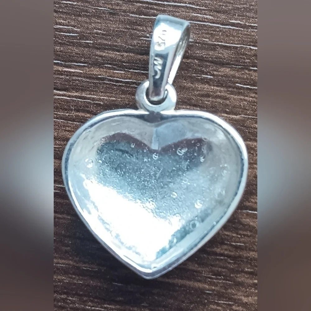 Rhinestone Accented Heart Pendant
